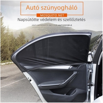 Autóhoz készült szúnyogháló árnyékoló háló, szellőző, átlátszó függöny, univerzális illeszkedés, mágneses rögzítés
