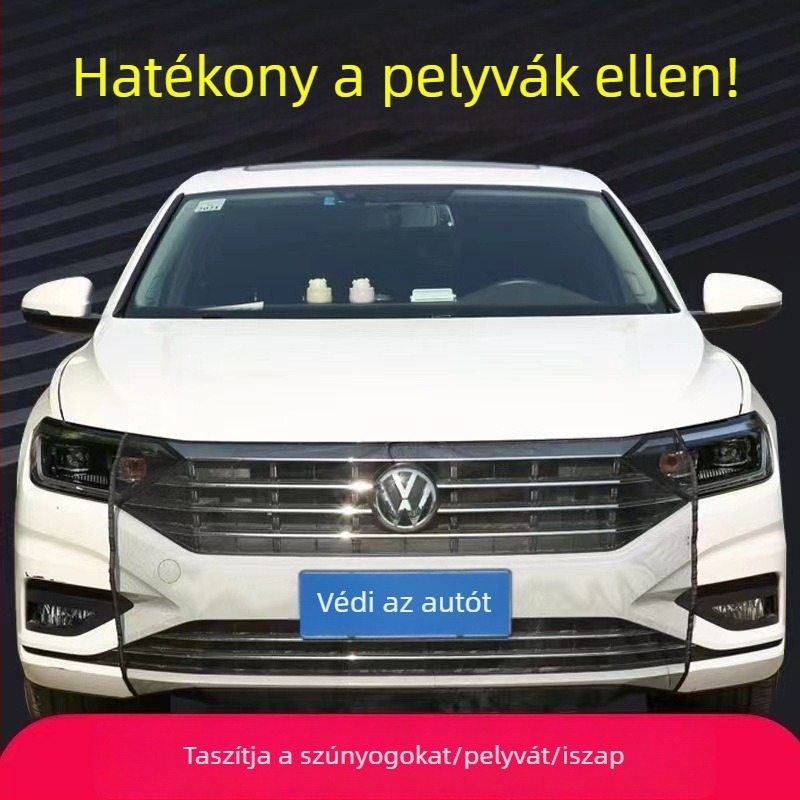 Autó motorvédő rovarmentes háló a középső rács pozíciójára, géz háló anyag, méretek 113×75 cm, minden modellhez kompatibilis