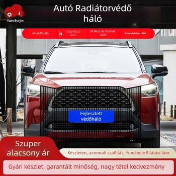 Autóhűtőradiátor védőháló, gyapjú anyag, rovar- és por elleni védelem, univerzális illeszkedés, 1100×790 mm