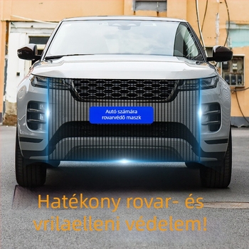 Autóhűtőradiátor védőháló, gyapjú anyag, rovar- és por elleni védelem, univerzális illeszkedés, 1100×790 mm