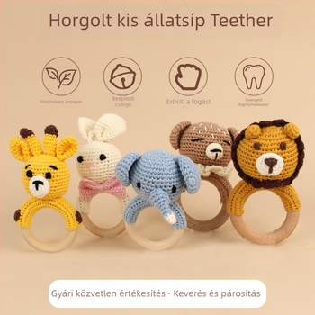 Baba ajándékdoboz – pamut anyag, puha állatos csörgők, több darabos készlet újszülötteknek (0–12 hónap)