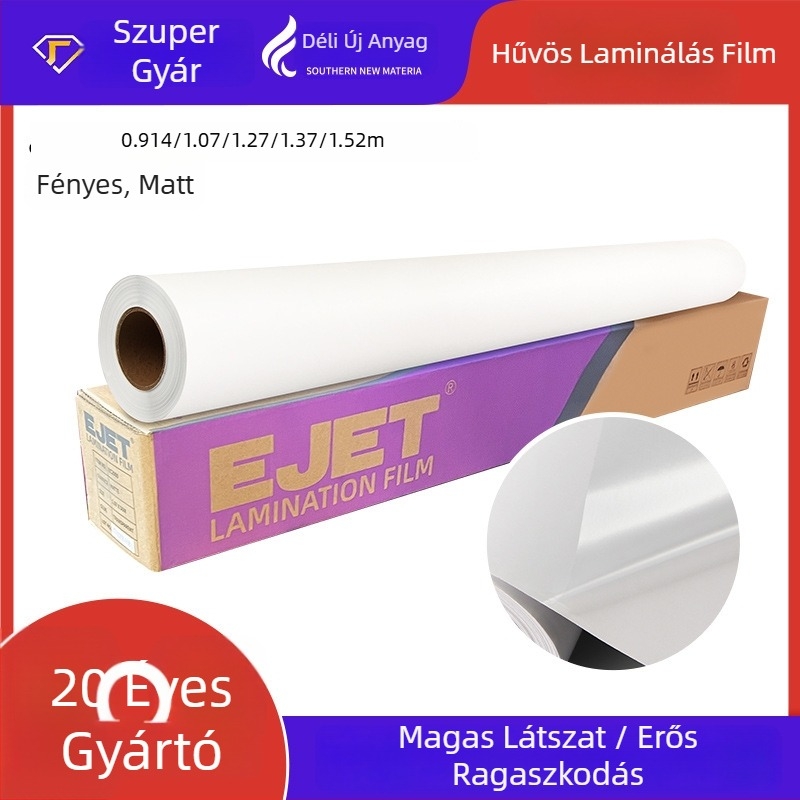 Védő hideg lamináló film – vízálló, karcolásálló, matt felület, erős ragasztó