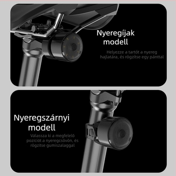 LED kerékpár hátsó lámpa szenzorral, 2W, 300mAh, 50 m-es hatótávolság, testreszabható logó