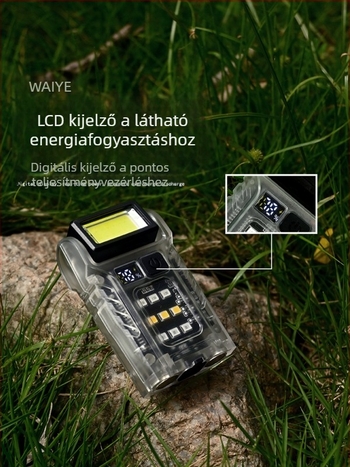 Kemping COB LED világítás – hordozható, multifunkcionális, újratölthető, 3.7V, 4.44W, gombos kapcsoló, Modell I-038