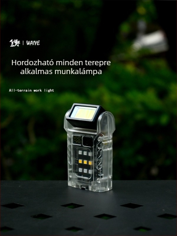 Kemping COB LED világítás – hordozható, multifunkcionális, újratölthető, 3.7V, 4.44W, gombos kapcsoló, Modell I-038