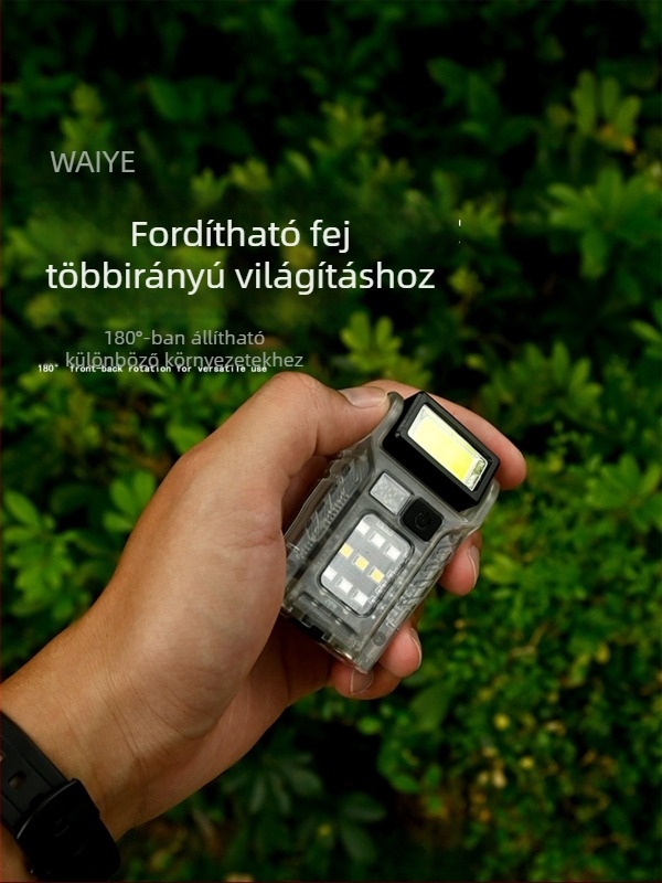 Kemping COB LED világítás – hordozható, multifunkcionális, újratölthető, 3.7V, 4.44W, gombos kapcsoló, Modell I-038