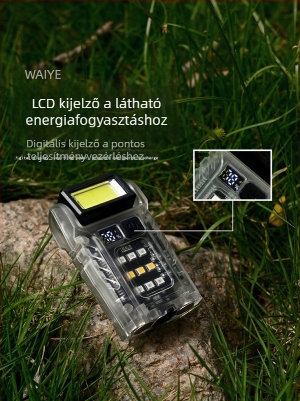 Kemping COB LED világítás – hordozható, multifunkcionális, újratölthető, 3.7V, 4.44W, gombos kapcsoló, Modell I-038