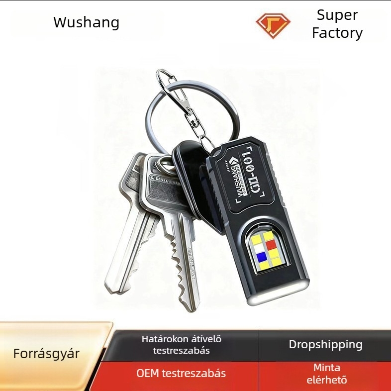 LED munkalámpa, 3W, ABS ház, újratölthető, hordozható mini, hatótávolság max. 50 m