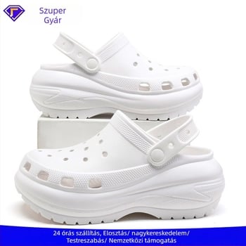 Női Crocs-stílusú EVA papucs, 3–5 cm-es magasságot növelő talppal, csúszásmentes, mindennapi viselet