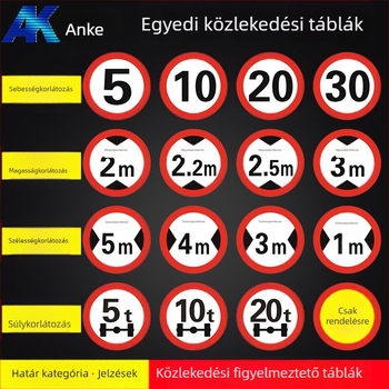 Sebességkorlátozás tábla – Anke, közúti jelzőtábla sorozat