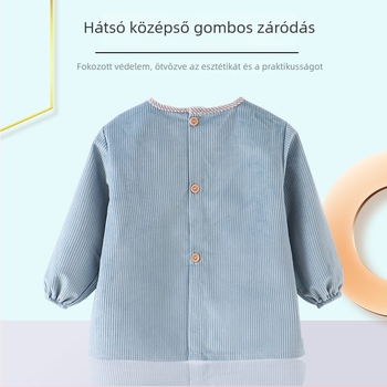 Vízálló baba etető kötény karikatúra mintával, uniszex, 1–3 év, 100% poliészter