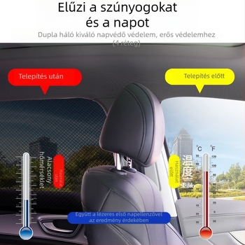 Autóablak hálós napvédő és szúnyogháló – lélegző, átlátszó, függesztett rögzítés, testreszabható feldolgozás