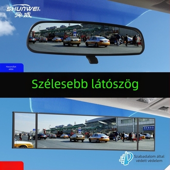 Autó hátrafelé néző tükör kiterjesztett látómezővel, gömb alakú üveg tükör, Shunwei márka, kompatibilis a legtöbb modellhez