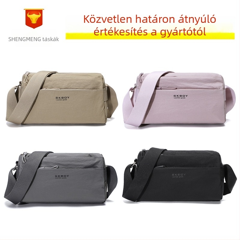 Keresztpántos válltáska, prémium anyag, hétköznapi utazási stílus, egyetlen vállpánt, cipzáras nyitás, belső zsebek telefonhoz és dokumentumokhoz