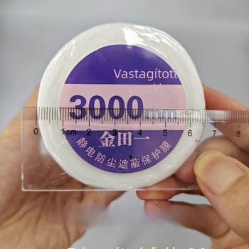 Egyszer használatos elektrosztatikus öntapadós maszkoló film dekorációhoz és festéshez, 10 μm vastagság, 20 m hossz, HDPE alap, 90% átlátszóság