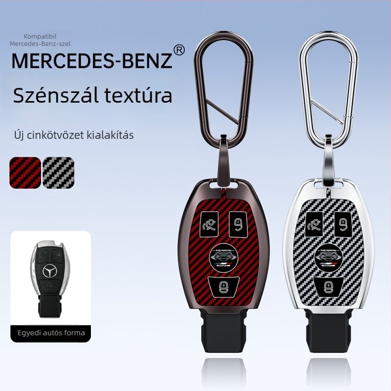 Mercedes-Benz kulcsház, cinkötvözet TPU-val, GLC260 és E300L GL-hez
