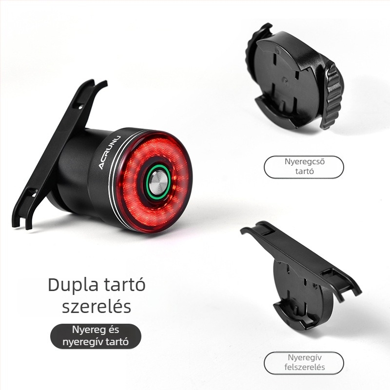 ACRUNU kerékpár hátsó fény intelligens érzékelővel, USB tölthető, IP65 vízálló, 5 mód