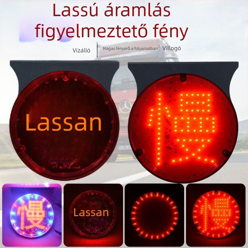 Kamion LED villogó fény, kettős feszültségű ellátású 24V/12V, hátsó riasztó fény szekvenciális villogással és ködfénnyel