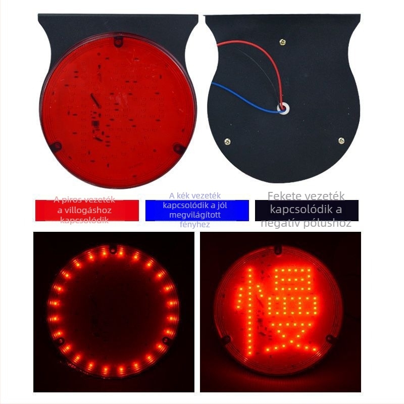 Kamion LED villogó fény, kettős feszültségű ellátású 24V/12V, hátsó riasztó fény szekvenciális villogással és ködfénnyel