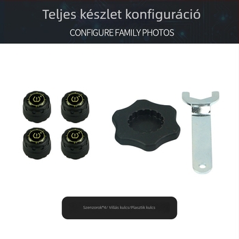 Bluetooth gumiabroncsnyomás-figyelő - külső TPMS digitális kijelzővel, autók, teherautók és motorkerékpárok számára, magas pontosságú 0.7-7 bar