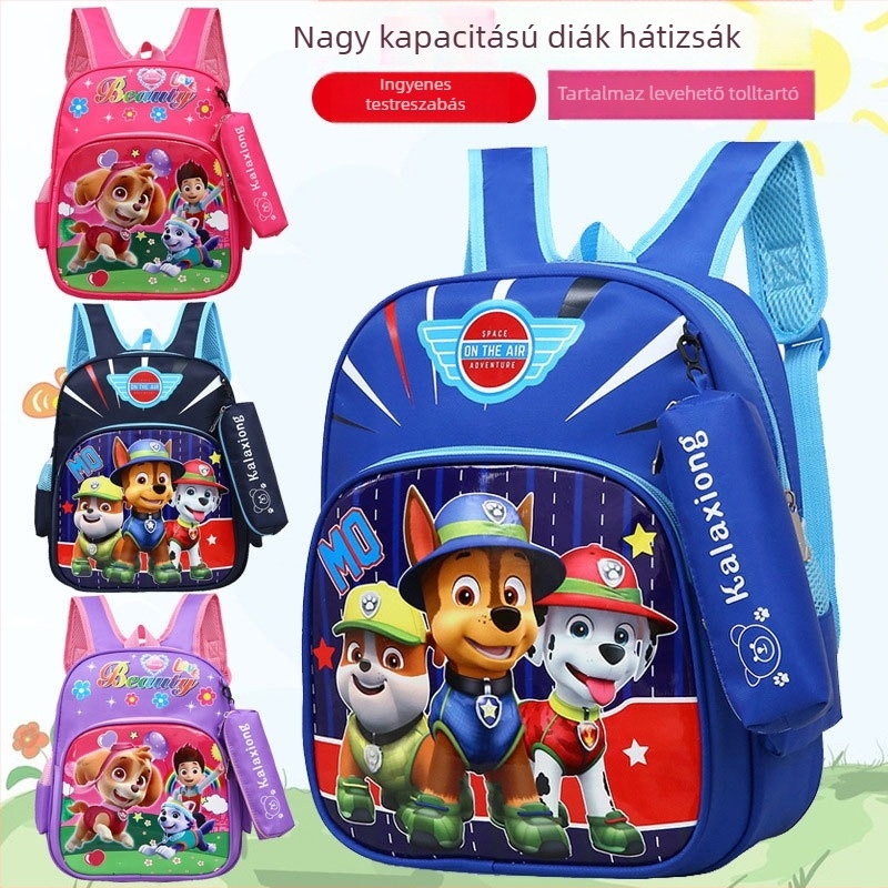 Paw Patrol gyermek hátizsák - Nylon, lélegző, ultrakönnyű, kopásálló, légpárnás vállpántok