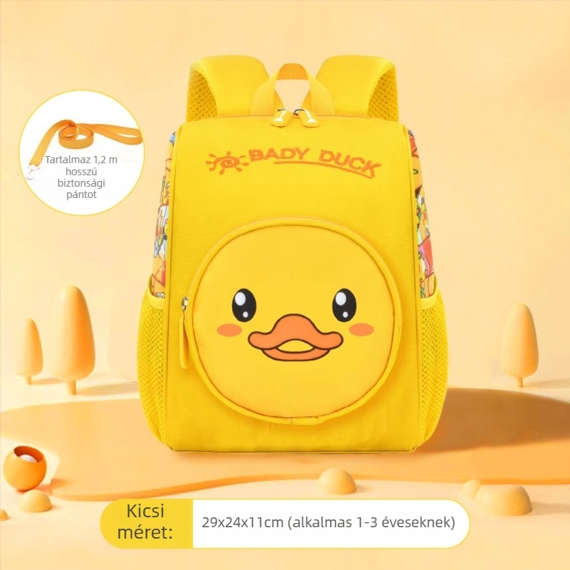 Óvodai hátizsák, vízálló, nagy kapacitású, lopás elleni védelem, uniszex, iskolába; anyag: Oxford szövet, bélés: nylon, vállpántok ívelt