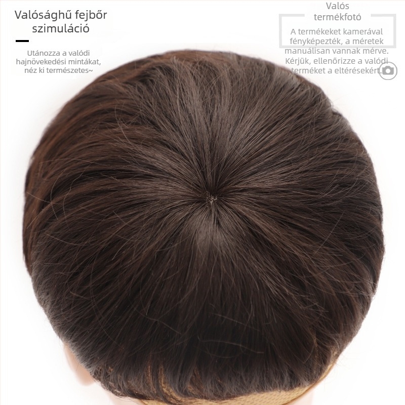 Férfi paróka – felső rész cserélő blokk, koreai stílus, rövid haj, magas hőálló szálak