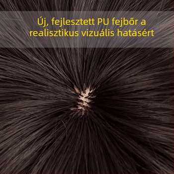 Férfi hajtopper rövid hajhoz — szintetikus rostok, magas hőmérsékletű szálak, élethű megjelenés, póthaj, növeli a volument és elfedi a szürke hajat