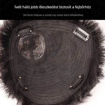 Férfi hajtopper rövid hajhoz — szintetikus rostok, magas hőmérsékletű szálak, élethű megjelenés, póthaj, növeli a volument és elfedi a szürke hajat