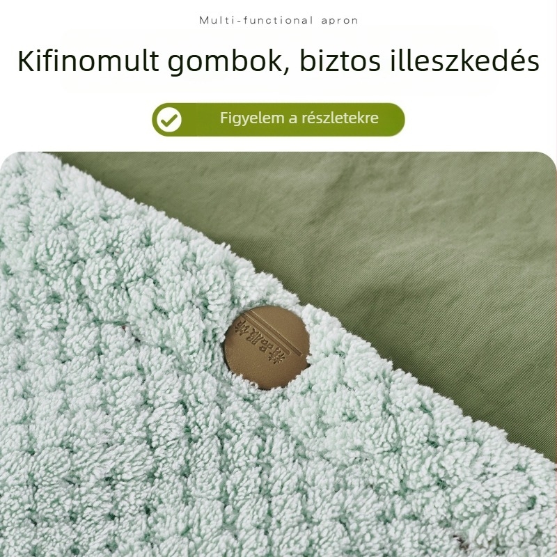 Taslan anyagú konyhai kötény hosszú ujjas, olaj- és vízlepergető, friss stílusú, mintás rajzfilm motívummal, felnőtteknek.