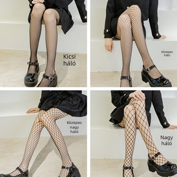 Fishnet harisnyanadrág, Nylon, 10D, T-Crotch, Szexi stílus