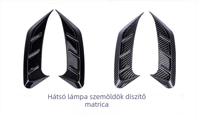 Autó fényszóró szemöldök matricája karbon geometriai mintával — anyag: ragasztópaszta; beszerelés: ragasztás; márka: Good Li has