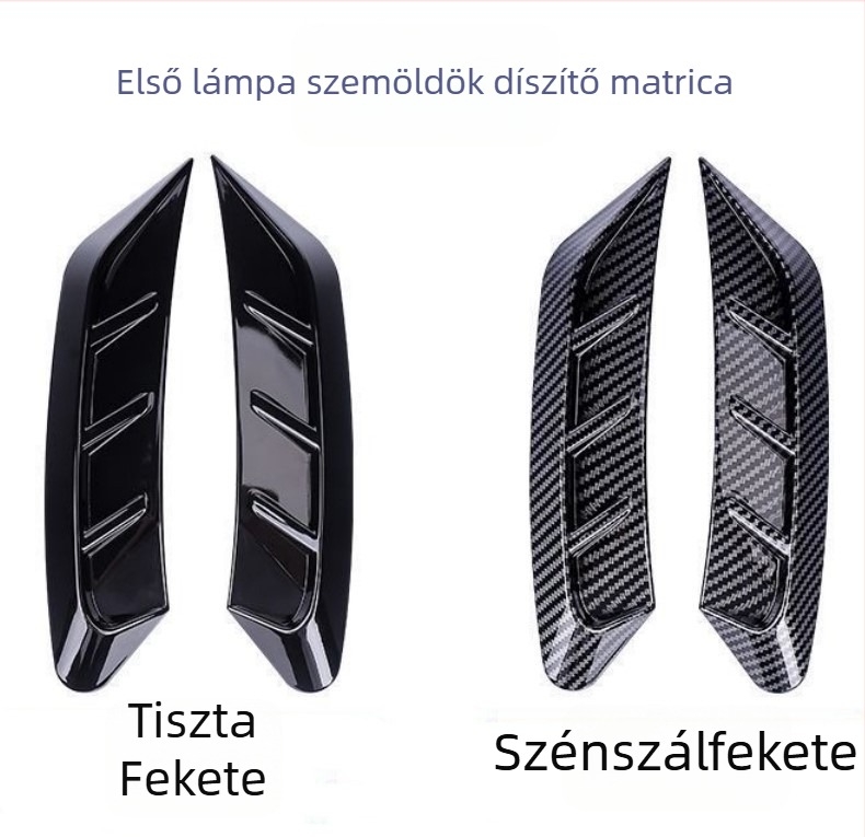 Autó fényszóró szemöldök matricája karbon geometriai mintával — anyag: ragasztópaszta; beszerelés: ragasztás; márka: Good Li has