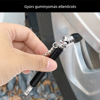 Joist gumiabroncsnyomás-mérő, hordozható lánccal, gyors nyomásmérés, nyomó típusú interfész a szoros, tartós tömítésért