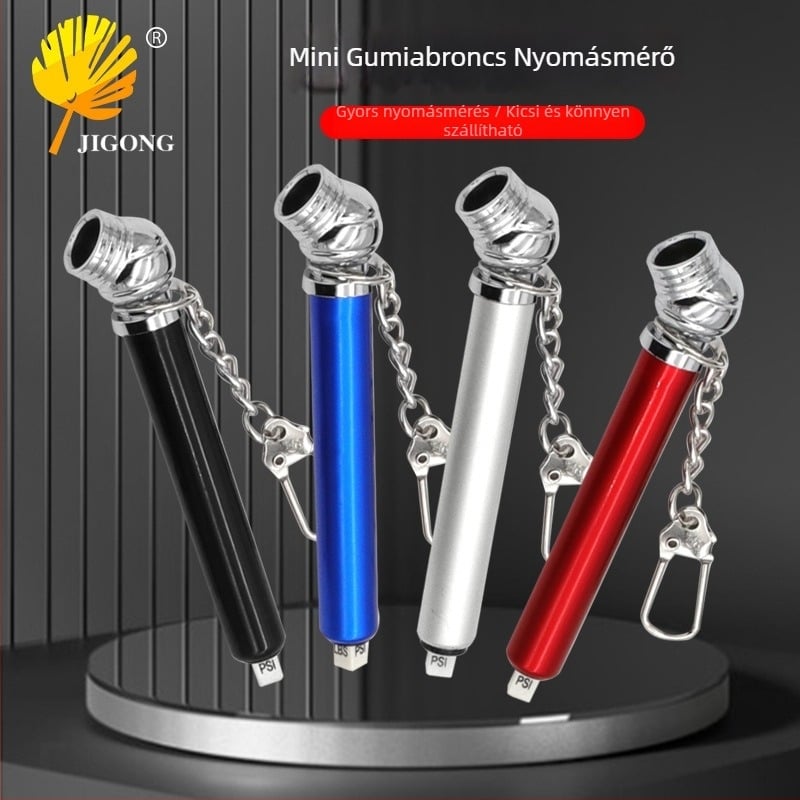 Joist gumiabroncsnyomás-mérő, hordozható lánccal, gyors nyomásmérés, nyomó típusú interfész a szoros, tartós tömítésért