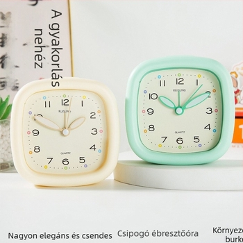 Qingyi ébresztőóra diákoknak, LCD kijelző analóg és digitális olvasással, elemmel működik, sima másodperces mozgás, 32 mm vastagságú műanyag ház