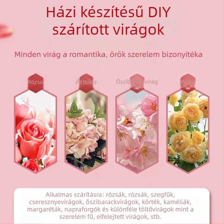 Szilikagél virágok szárítására – DIY szárított virágokhoz (Márka: Changquan; Funkció: Szárítás és nedvességmentesítés; Tömeg: 1 kg; Csomagolás: tasak; Elhelyezés: vízszintesen)