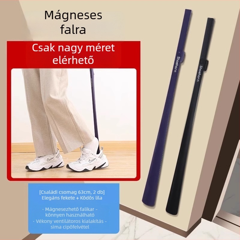 Mágneses cipőkanál hosszú nyéllel otthoni használatra – meghosszabbított fogantyú, megkönnyíti a felhúzást idős vagy terhes személyek számára, anélkül, hogy hajolni kell