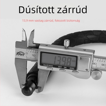 Szilikon U-alakú zár elektromos járművekhez, kerékpárokhoz és motorkerékpárokhoz – Modell 601, Tömeg: 900 g, Stílus: Könnyű Luxus