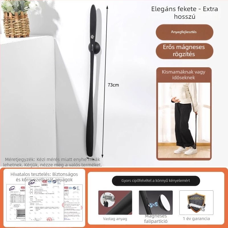 Mágneses cipőkanál hosszú nyéllel terheseknek és idős embereknek, nem kell hajolni, háztartási használatra, Friendly márka, tavaszi szezon