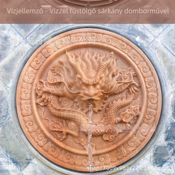 Kőből faragott állat-fontán szobor falidísz; sárkány vizSpriccelés, relief gravírozás; eredet: Hebei Baoding Quyang; testreszabás elérhető