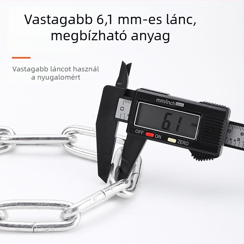 Kerékpárlánc-zár kulccsal, anti-tolvaj funkcióval, modell JY5012, YUUISD márka, acélkábel, tömeg 800 g