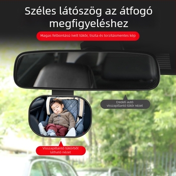 Autóba Babafigyelő Tükör - Hátsó ülésre, széles látószög, nagy látómező, tolató segédeszköz tükör
