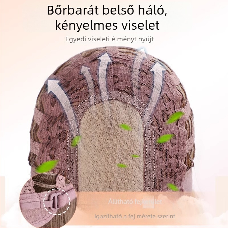 Hosszú, egyenes hajú paróka, csillag-stílus; haj anyaga: fehérje drót; modell: hosszú egyenes haj paróka; frufru: középső rész; univerzális méret