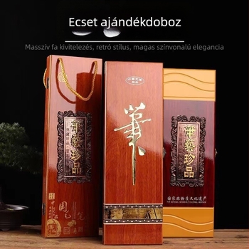 Fából készült ajándékdoboz, új kínai stílus, logóval nyomtatva, ideális születésnapokra és holdünnepekre