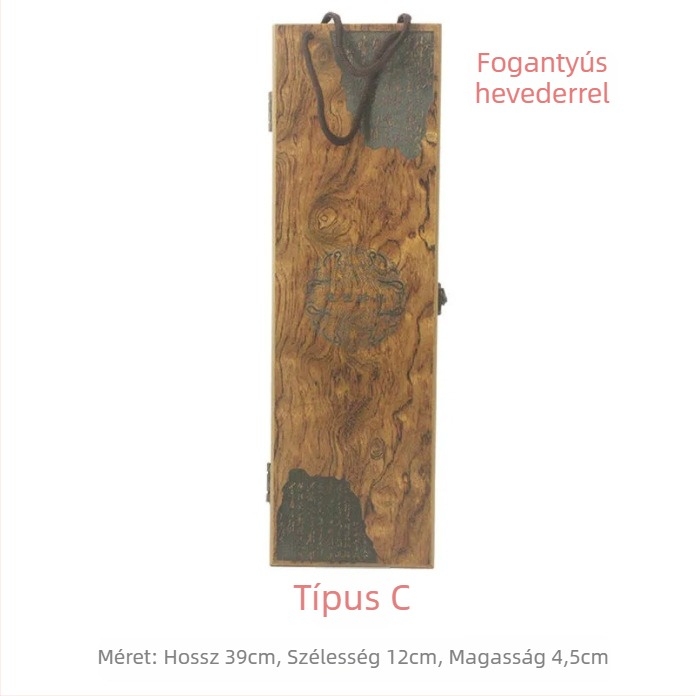 Fából készült ajándékdoboz, új kínai stílus, logóval nyomtatva, ideális születésnapokra és holdünnepekre