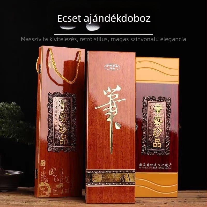 Fából készült ajándékdoboz, új kínai stílus, logóval nyomtatva, ideális születésnapokra és holdünnepekre