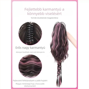 Farokkal ellátott paróka – Grasp ponytail modell, hőálló szál, nem festhető vagy dauerolható, minden bőrtónushoz és arcvonáshoz megfelelő