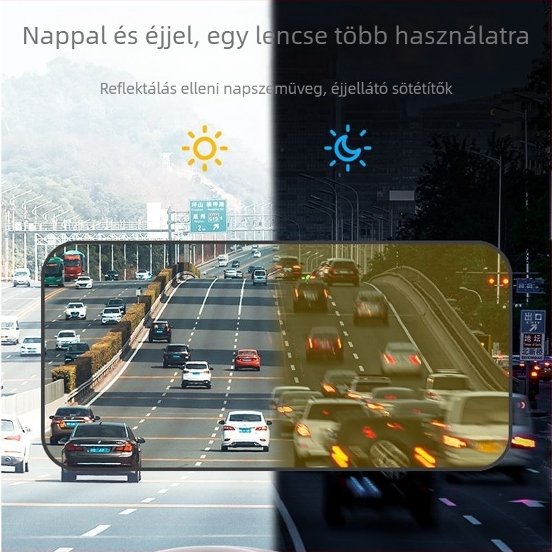 Autó napellenző anti‑fényesség szemüveg éjjellátóval, ABS akril, teleszkópos felszerelés, logó nyomtatás elérhető, általános modellek, első rész