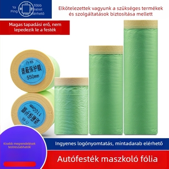 Autófényezés maszkoló film – nem húzza le a festéket vagy hagy nyomot, HDPE maszkoló film, magas viszkozitású, vastagság 0,7